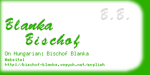 blanka bischof business card